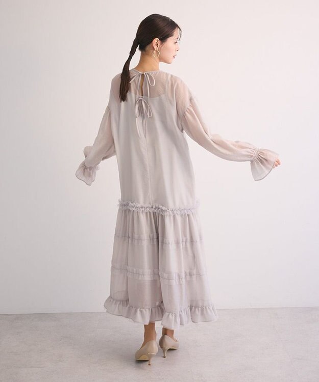 Green Parks ・Ｒａｉｌｍｅオーガンジーワンピース（インナーＯＰ Light Gray