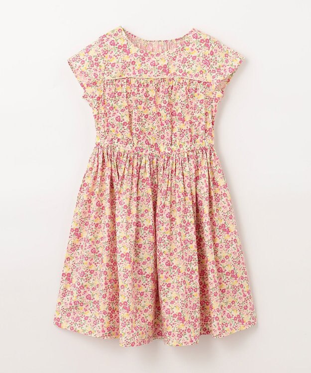 組曲 KIDS 【110-140㎝】リンドウプリント ワンピース ローズ系5