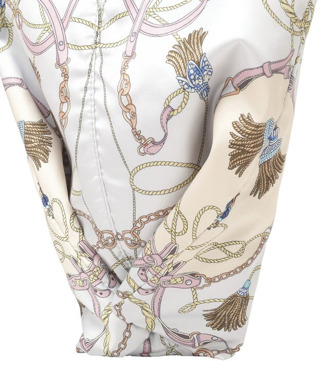 Green Parks スカーフ柄トート Light Gray