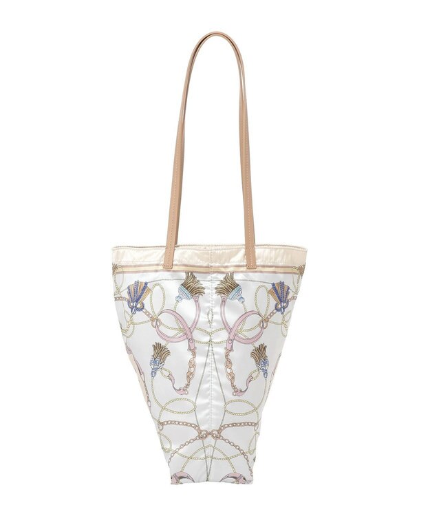 Green Parks スカーフ柄トート Light Gray