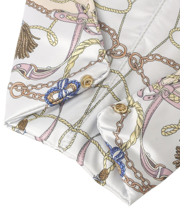 Green Parks スカーフ柄トート Light Gray