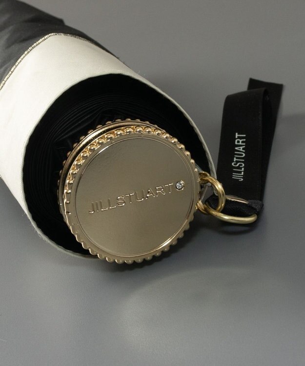 AURORA JILL STUART ジル スチュアート カラーブロック柄 晴雨兼用傘（折り畳みミニ傘）日傘 ブラック