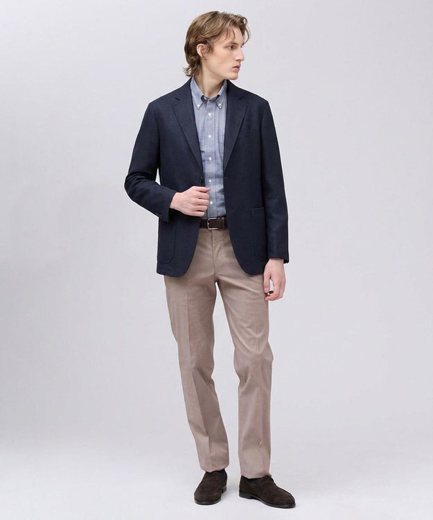 J.PRESS MEN 新色追加【WEB限定】【吸水速乾 / 洗える / 超軽量 / ストレッチ】ブリーザブルレノクロス ジャケット ネイビー系 (26年新色)