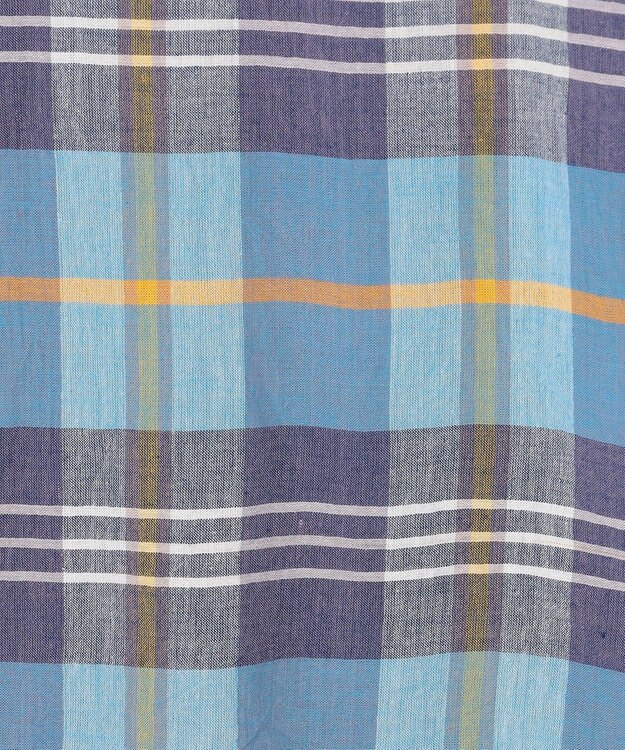 J.PRESS MEN 【J.PRESS ORIGINALS】Indian Madras Regular half Sleeve Shirt / Baggy-Fit ブルー系3