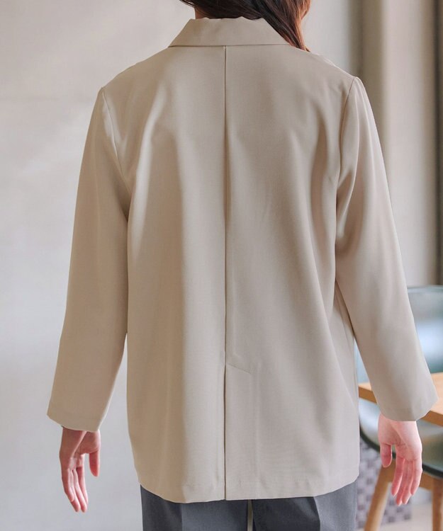 Tiaclasse L リラクシーダブルジャケット ベージュ