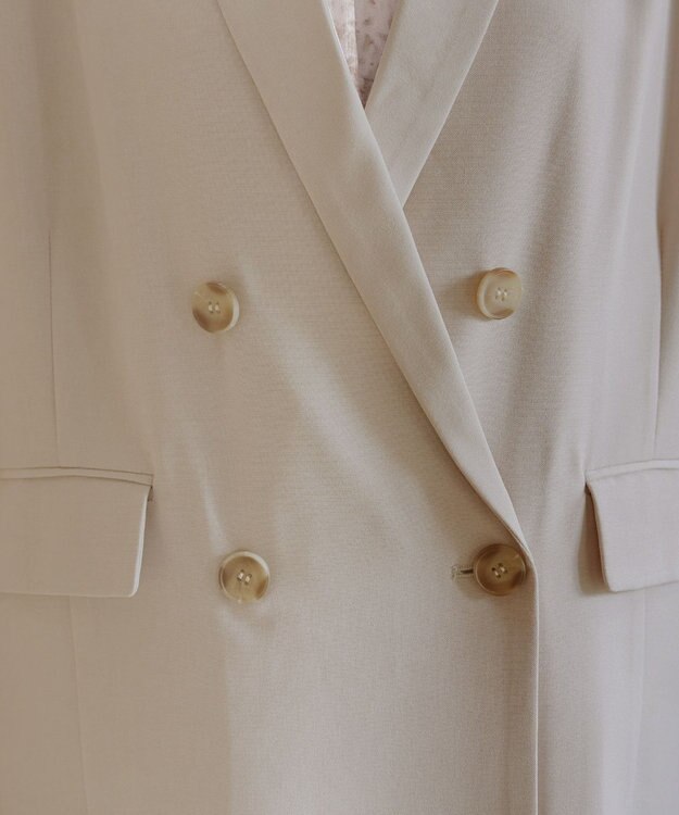 Tiaclasse L リラクシーダブルジャケット ベージュ