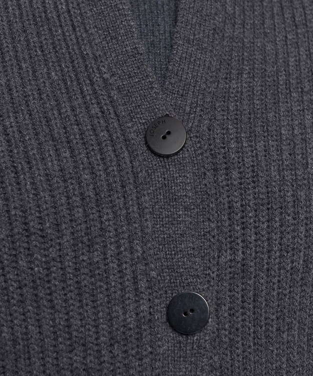 JOSEPH ニューカーディガンステッチボタンスカーフ Smoke