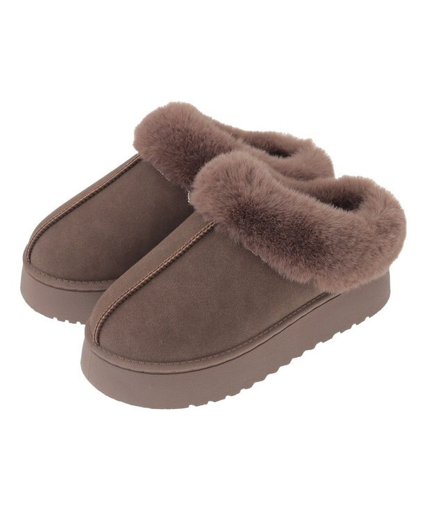 Green Parks ・ｍｉｎｉａ　フェイクムートンスリッポン Brown