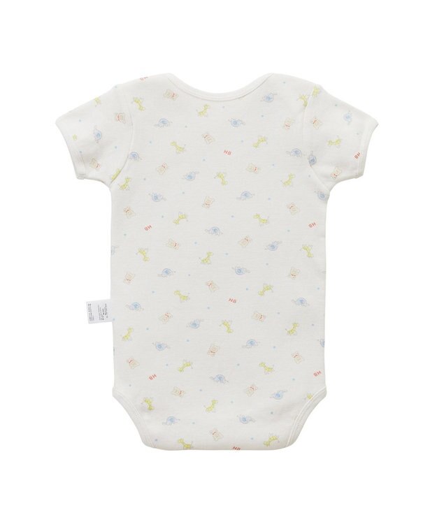 MIKI HOUSE HOT BISCUITS 【70-80cm】 半袖ボディシャツ(かぶり仕様) マルチカラー