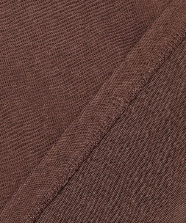 ANY リンガーTシャツ ブラウン×ピンク