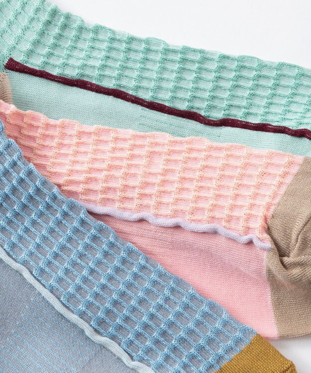 TRICOTE ドットフリルバンピーソックス 32BLUE