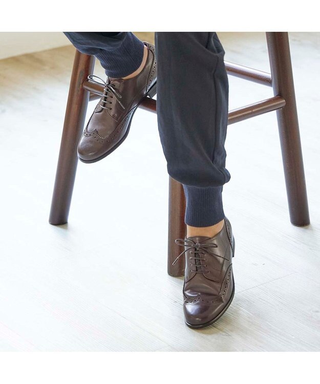 ing <ing>ウィングチップレースアップシューズ ダークブラウン