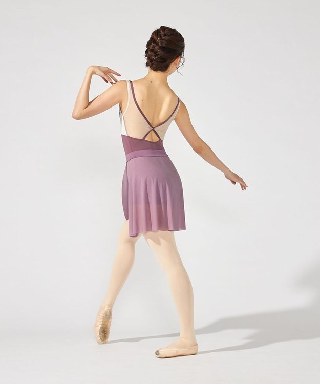 Chacott ノースリーブレオタード グレイッシュライラック
