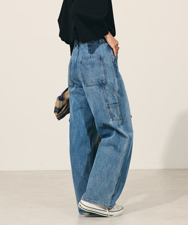 AMERICAN HOLIC ペインターワイドデニム Light Indigo