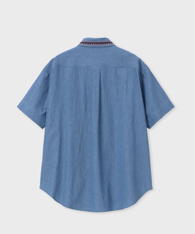 Paul Smith La Peche エンブロイダリーデニム シャツ サックスブルー