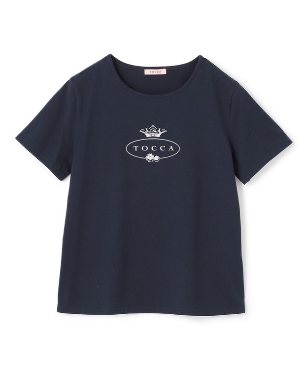 TOCCA 【洗える】TOCCA LOGO TEE Tシャツ ネイビー系