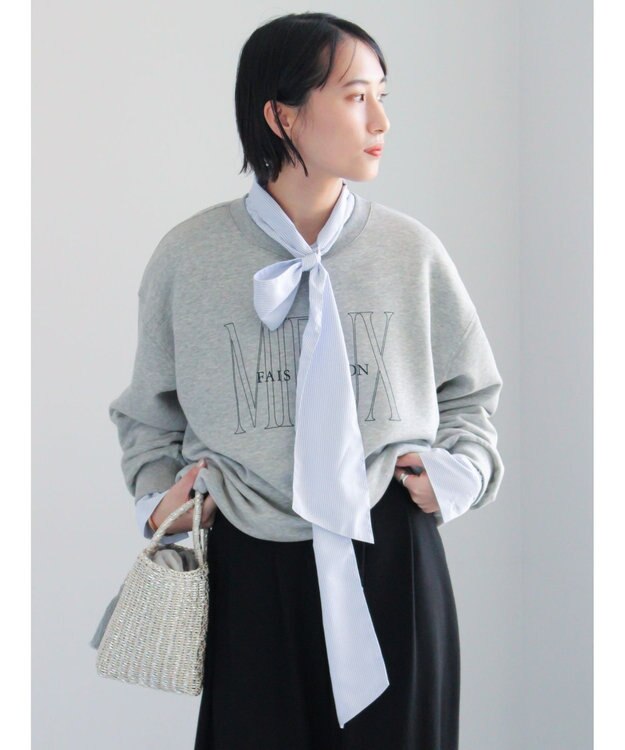 Te chichi ビッグボウタイブラウス サックスブルー