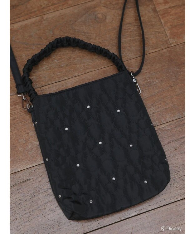 Green Parks ミッキーフレンド／キルティングビジューバッグ Black
