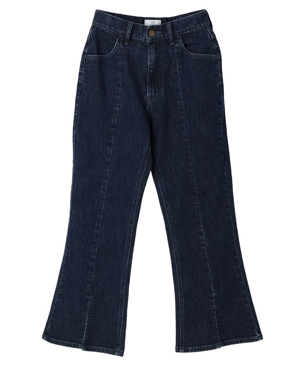 earth music&ecology Ｌｅｅ×ｅ．ｍ．ａ．ｅ．スリットフレアデニムパンツ Medium Indigo