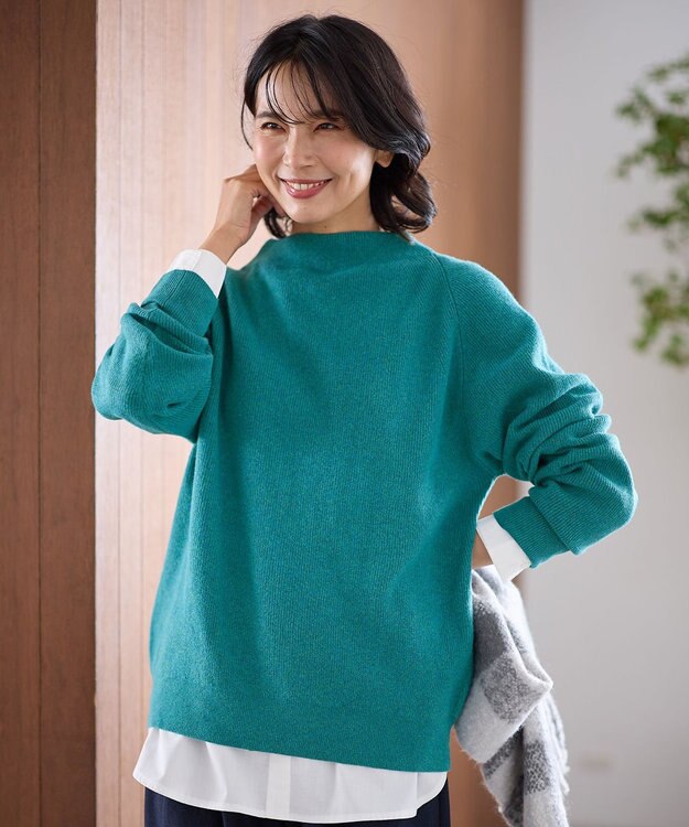 ANY 【8色展開】アゼボトルニットプルオーバー グリーン