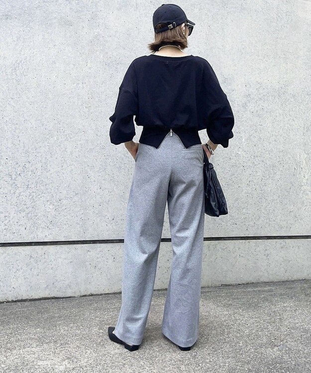 Green Parks バックＺＩＰスウェット Black