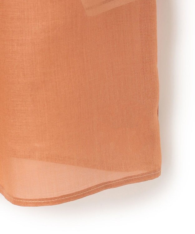 23区 【洗える】ソフトシアーフィルム ギャザー ブラウス ライトオレンジ系