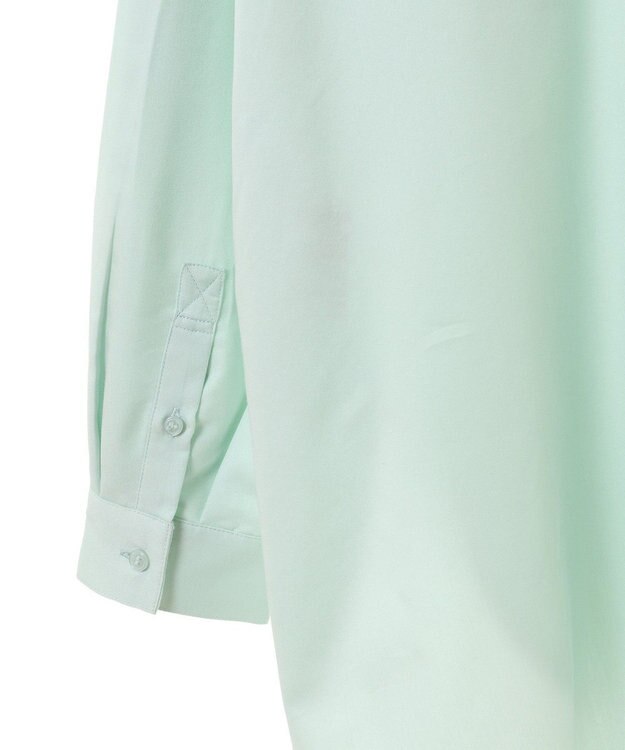 AMERICAN HOLIC イージーケアバンドカラーＷポケットロングシャツ Mint