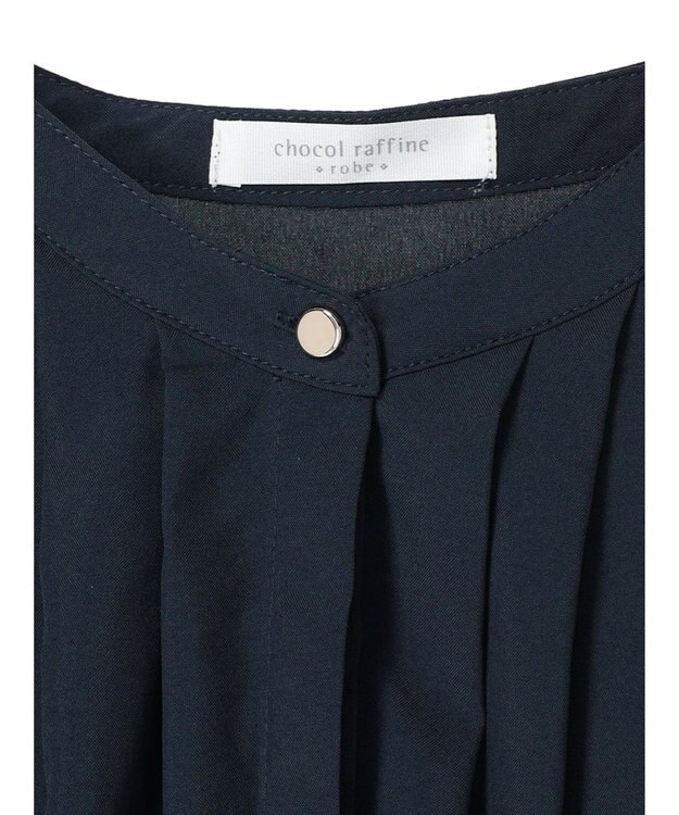 Green Parks ＢＰ　ケア楽　ポイント釦ブラウス Navy