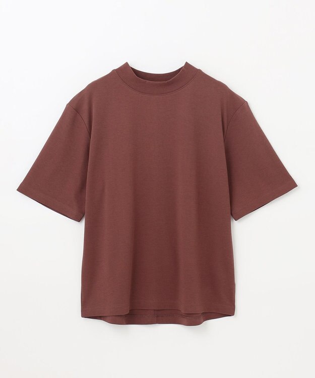 ANY 【UVケア】ビューティーベーシックモックネック半袖プルオーバー ボルドー