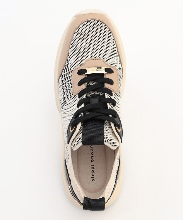 steppi 【VERY掲載 / 撥水 / 洗える】ボリュームソール スニーカー ベージュ