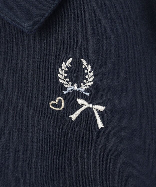 組曲 KIDS 【150-160㎝】ラウンドカラージップアップパーカー ネイビー