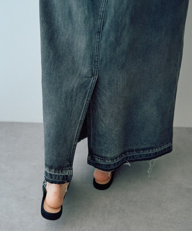 YECCA VECCA ロングデニムスカート Gray