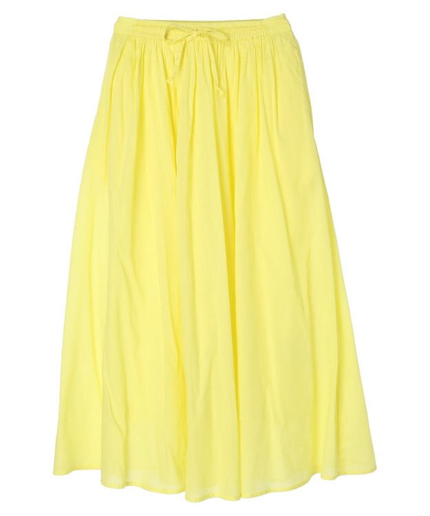 earth music&ecology コットンボイルボリュームスカート Yellow