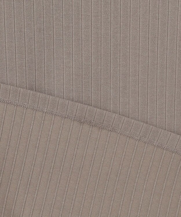 J.PRESS LADIES L ワイドリブジャージー ノースリーブ カットソー モカ系