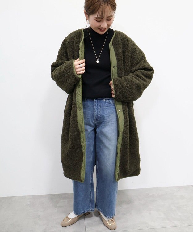 AMERICAN HOLIC 【WEB限定】あったかリバーシブルキルティングコート Khaki