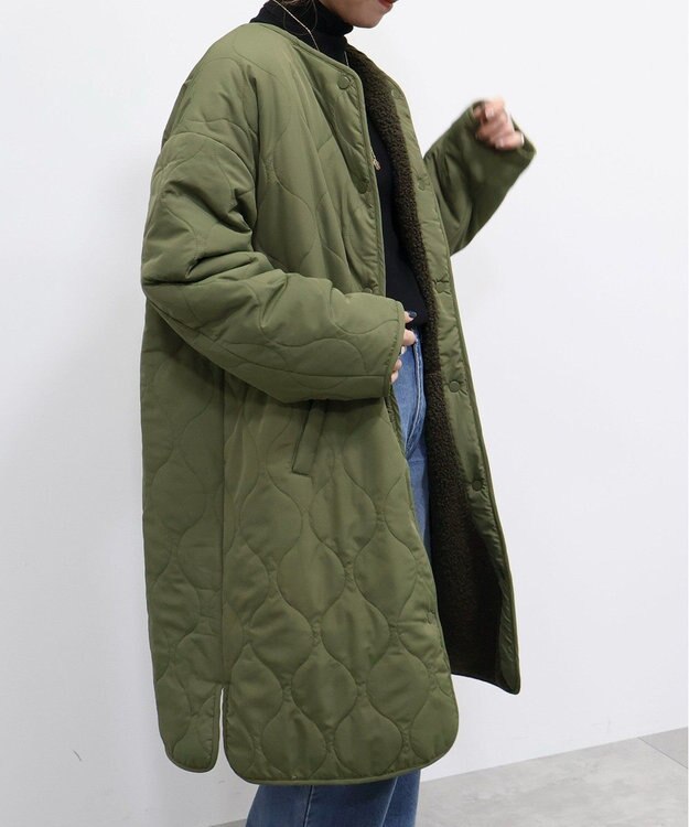 AMERICAN HOLIC 【WEB限定】あったかリバーシブルキルティングコート Khaki
