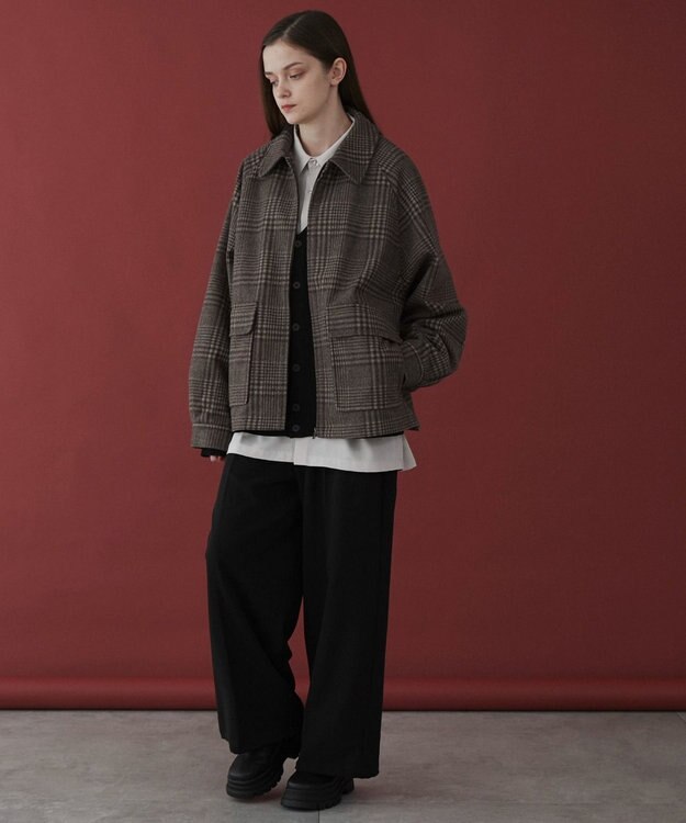 WEGO 【ユニセックス着用ITEM】メルトンショートZIPブルゾン 柄2