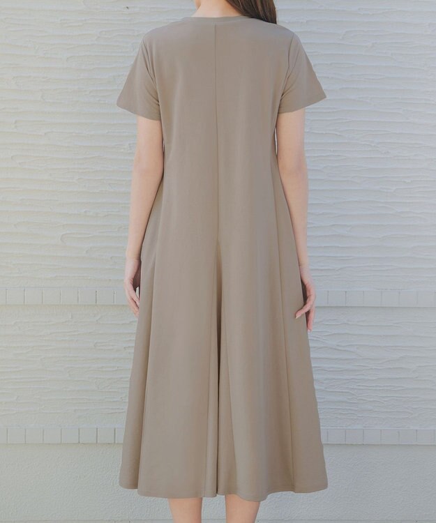 Tiaclasse L 【おのののかさん着用】冷凛(ひやりん)カノコAラインフレアワンピース ベージュ