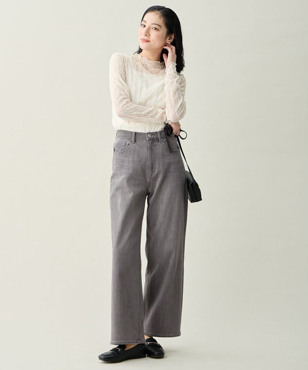 ANY 7daysデイリーワイドデニム フェードブラック