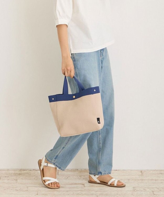 ROOTOTE 1144【手洗い可能】SN.スクエア.ルフル-A 02：ベージュ