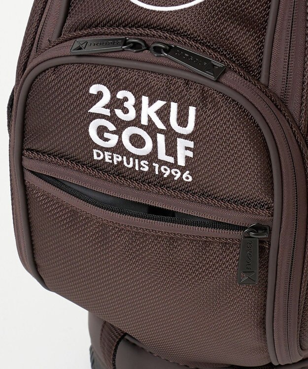 23区GOLF 【UNISEX】 ドビークロス キャディバッグ ダークブラウン系