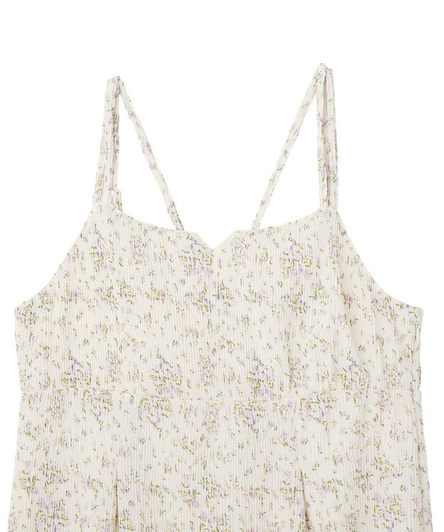 earth music&ecology フラワーバッククロスキャミワンピース Ivory