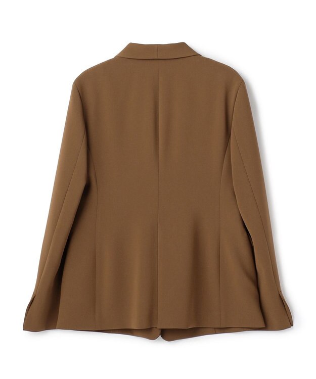 BEIGE， GYPSUM / シルキータッチ ショールカラージャケット Brown