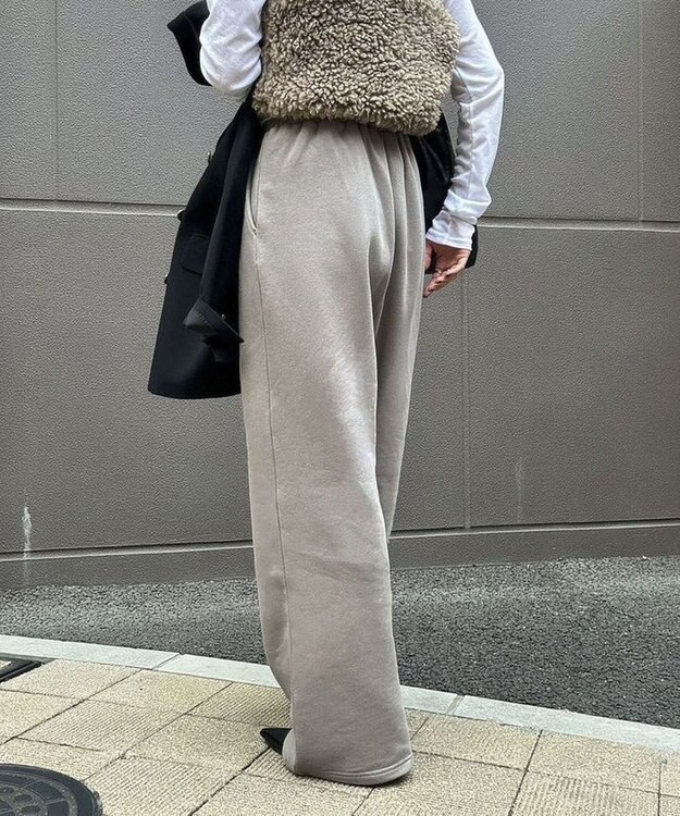 Green Parks タック入り裏起毛スウェットパンツ Light Gray