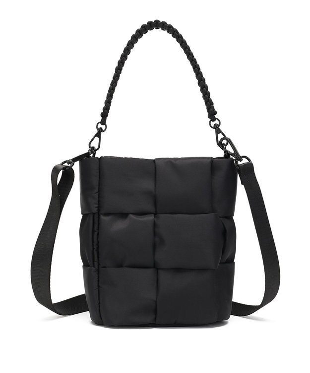 style code 【軽量・ペットボトル収納可能】パデット　縦型ショルダー　２WAY 　高密度ナイロン ブラック