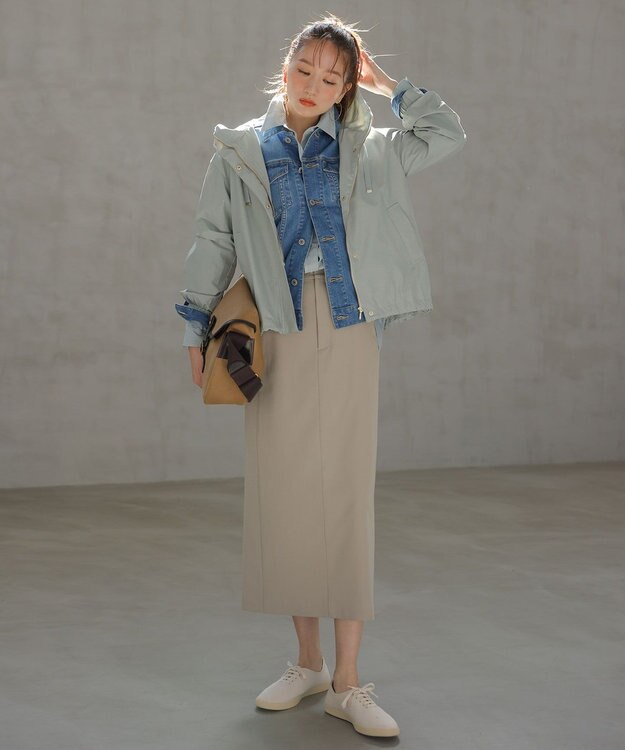 ANY 【撥水/UVカット/手洗い可】ラク映え撥水マウンパ ライトグリーン