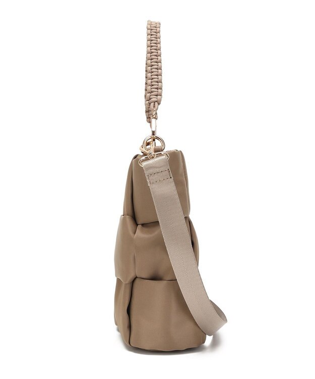 style code 【軽量・ペットボトル収納可能】パデット　縦型ショルダー　２WAY 　高密度ナイロン グレージュ