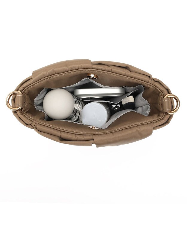 style code 【軽量・ペットボトル収納可能】パデット　縦型ショルダー　２WAY 　高密度ナイロン グレージュ