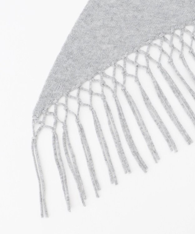 自由区 【SHIHOさん着用】ファインウールカシミヤフリンジ ストール グレー