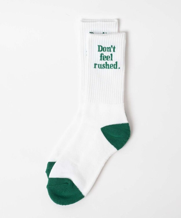 WEGO カラーロゴリブソックス グリーン